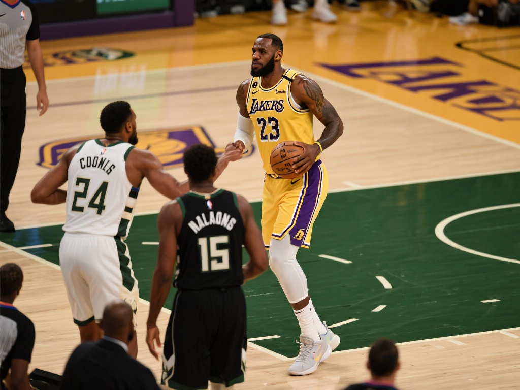 湖人雄鹿季后赛争锋,胜负悬念一触即发 湖人与雄鹿的对决不只是球队之间的碰撞,更